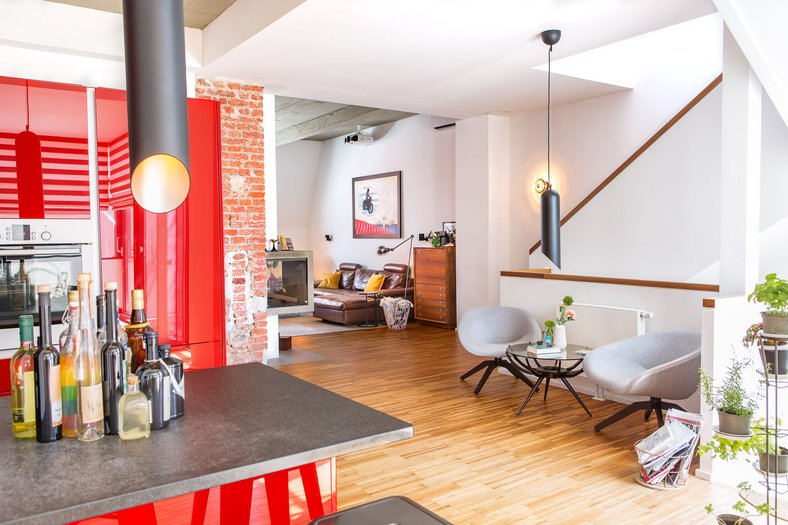 Interiorfotografie - Küche, Wohnzimmer